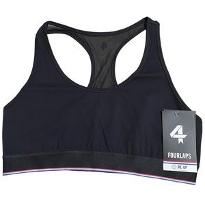 FourLaps Circuit Mesh Black Sports Bra L